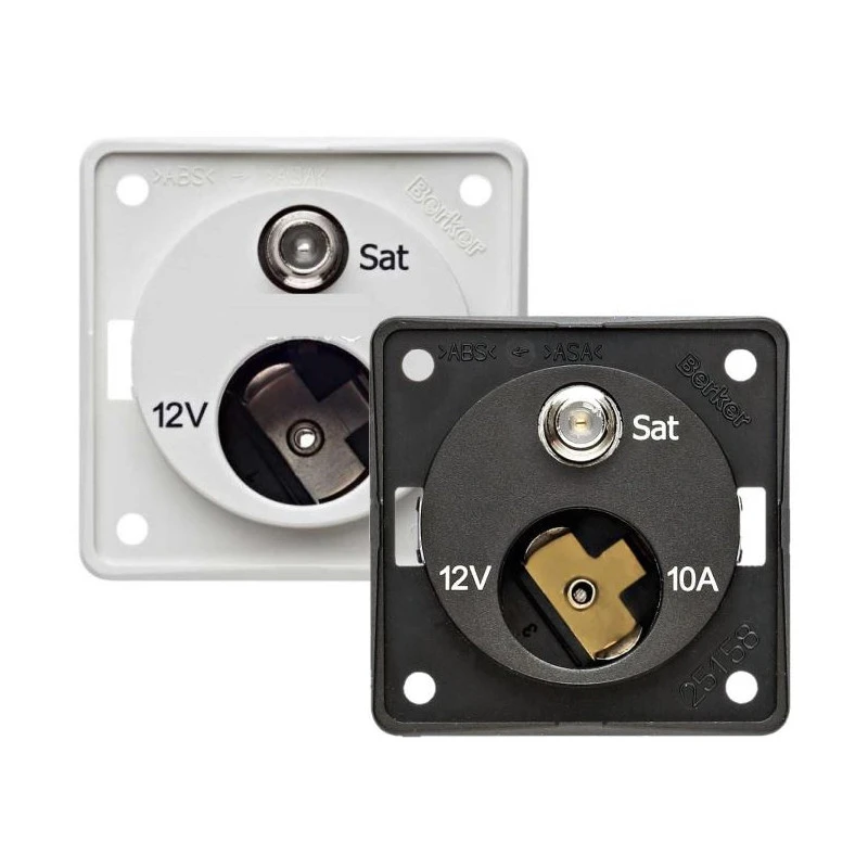 BERKER Prise 12V + Satellite Integro 1 BERKER Prise 12V + Satellite Integro