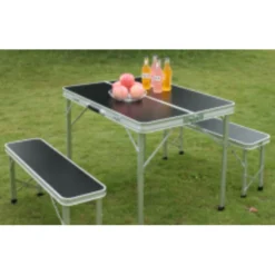 CAMP4 Table Pique-nique Avec Bancs -Camping Car Équipement Boutique camp4 table pique nique avec bancs 3