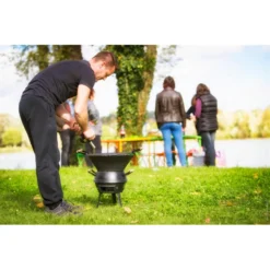 CAO Barbecue Rond Fonte H 49,5 Cm "Belle époque" -Camping Car Équipement Boutique cao barbecue rond fonte h 495 cm belle epoque 2