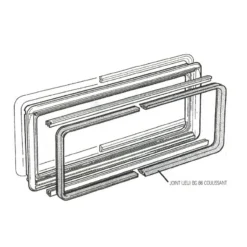 DOMETIC Joint Extérieur Baie S3/S4 Coulissante