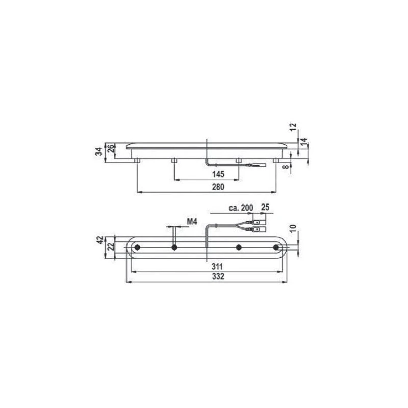 JOKON 3eme Feu Stop 330 X 42 X 26 Mm 2 JOKON 3eme Feu Stop 330 X 42 X 26 Mm – Image 2