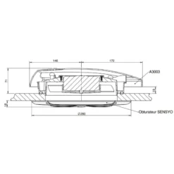 SIROCO Aérateur 3003 + Sensyo 12 V -Camping Car Équipement Boutique siroco aerateur 3003 sensyo 12 v 3